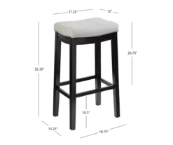 Brooke Gray & Black Faux Leather Backless Padded Bar Stool -Furniture Specialty Shop 810543425 A8