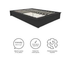 DHP Micah Gray Linen Queen Platform Bed 11 DHP Micah Gray Linen Queen Platform Bed -Furniture Specialty Shop 810543448 4