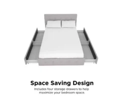 Atwater Living DHP Ryder Linen Upholstered Bed With Storage -Furniture Specialty Shop 810543649 1