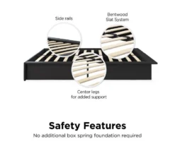 DHP Micah Black Faux Leather King Platform Bed -Furniture Specialty Shop 810543681 5