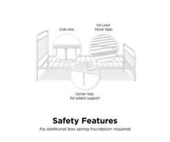 Brooklyn White Iron Full Bed -Furniture Specialty Shop 810543698 5