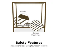 DHP Cara Metal Canopy Bed -Furniture Specialty Shop 810543729 2