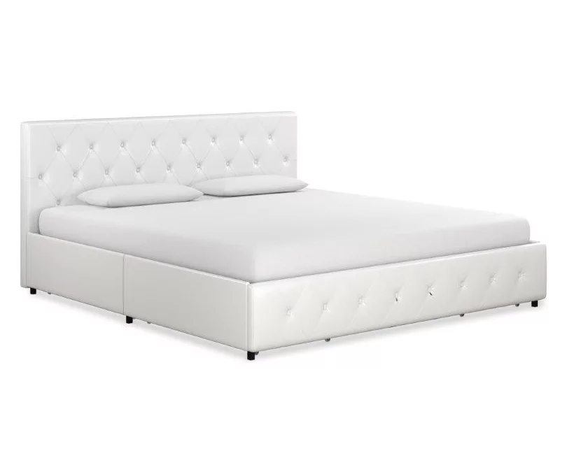 DHP Dana Faux Leather Upholstered Bed With Storage 6 DHP Dana Faux Leather Upholstered Bed With Storage - Image 4