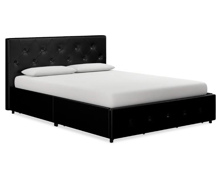 DHP Dana Faux Leather Upholstered Bed With Storage 3 DHP Dana Faux Leather Upholstered Bed With Storage