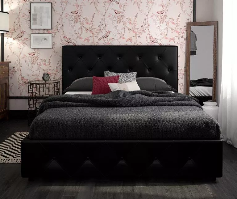 DHP Dana Faux Leather Upholstered Bed With Storage 8 DHP Dana Faux Leather Upholstered Bed With Storage - Image 6