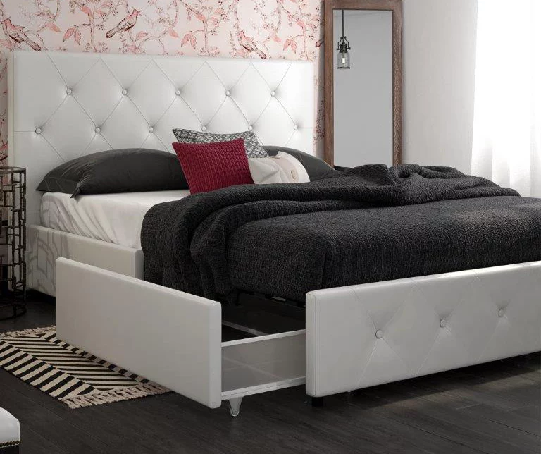 DHP Dana Faux Leather Upholstered Bed With Storage 20 DHP Dana Faux Leather Upholstered Bed With Storage - Image 18