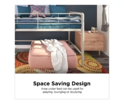 DHP Kaden Gray Junior Twin Loft Bed With Storage Steps -Furniture Specialty Shop 810543776 2