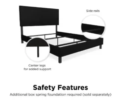 Atwater Living DHP Jazmine Black Faux Leather Upholstered Bed 31 Atwater Living DHP Jazmine Black Faux Leather Upholstered Bed -Furniture Specialty Shop 810543812 2