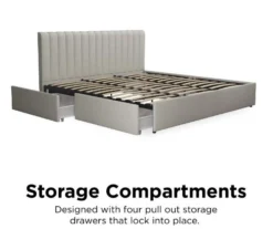 Brittany Gray Upholstered King Storage Bed -Furniture Specialty Shop 810548782 5