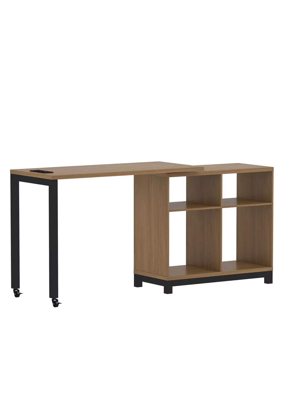 Real Living Seven Hills Metal & Melamine 4-Cube Pivot Desk With USB Charging 8 Real Living Seven Hills Metal & Melamine 4-Cube Pivot Desk With USB Charging - Image 6