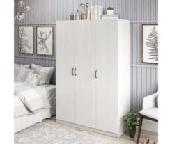 Ivory Oak 3-Door Storage Wardrobe -Furniture Specialty Shop 810561398 2