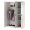 Ivory Oak 3-Door Storage Wardrobe -Furniture Specialty Shop 810561398 4