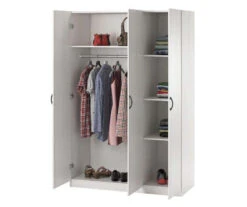 Ivory Oak 3-Door Storage Wardrobe -Furniture Specialty Shop 810561398 41