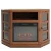 48" Brown Corner Electric Fireplace Console 1 48" Brown Corner Electric Fireplace Console -Furniture Specialty Shop 810570725