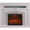 62" Grand White Faux Marble Electric Fireplace -Furniture Specialty Shop 810570728 1