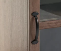 54" Walnut Glass Door Electric Fireplace Console -Furniture Specialty Shop 810571210 2