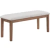 Marley Light Walnut Upholstered Dining Bench -Furniture Specialty Shop 810579500