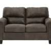 Navi Smoke Faux Leather Loveseat -Furniture Specialty Shop 810587444 3
