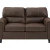 Navi Chestnut Faux Leather Loveseat -Furniture Specialty Shop 810587484 3