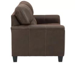 Navi Chestnut Faux Leather Loveseat -Furniture Specialty Shop 810587484 4