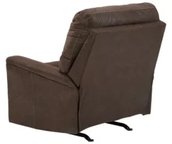 Navi Chestnut Faux Leather Rocker Recliner -Furniture Specialty Shop 810587485 2