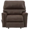 Navi Chestnut Faux Leather Rocker Recliner -Furniture Specialty Shop 810587485 3