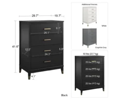 CosmoLiving Westerleigh 4-Drawer Dresser 29 CosmoLiving Westerleigh 4-Drawer Dresser -Furniture Specialty Shop 810588979 1