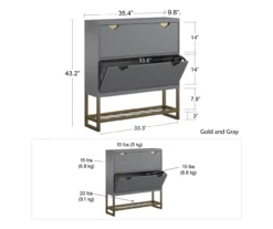 CosmoLiving Brielle Entryway Shoe Storage Cabinet 19 CosmoLiving Brielle Entryway Shoe Storage Cabinet -Furniture Specialty Shop 810589010 3