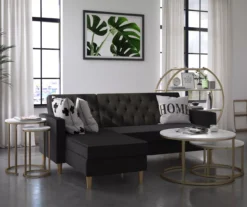 Amelia Faux Marble 4-Shelf Bookcase -Furniture Specialty Shop 810589033 1