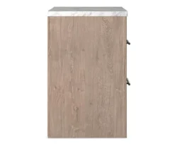 Senniberg Oak & Faux Calcutta 2-Drawer Nightstand -Furniture Specialty Shop 810589298 6
