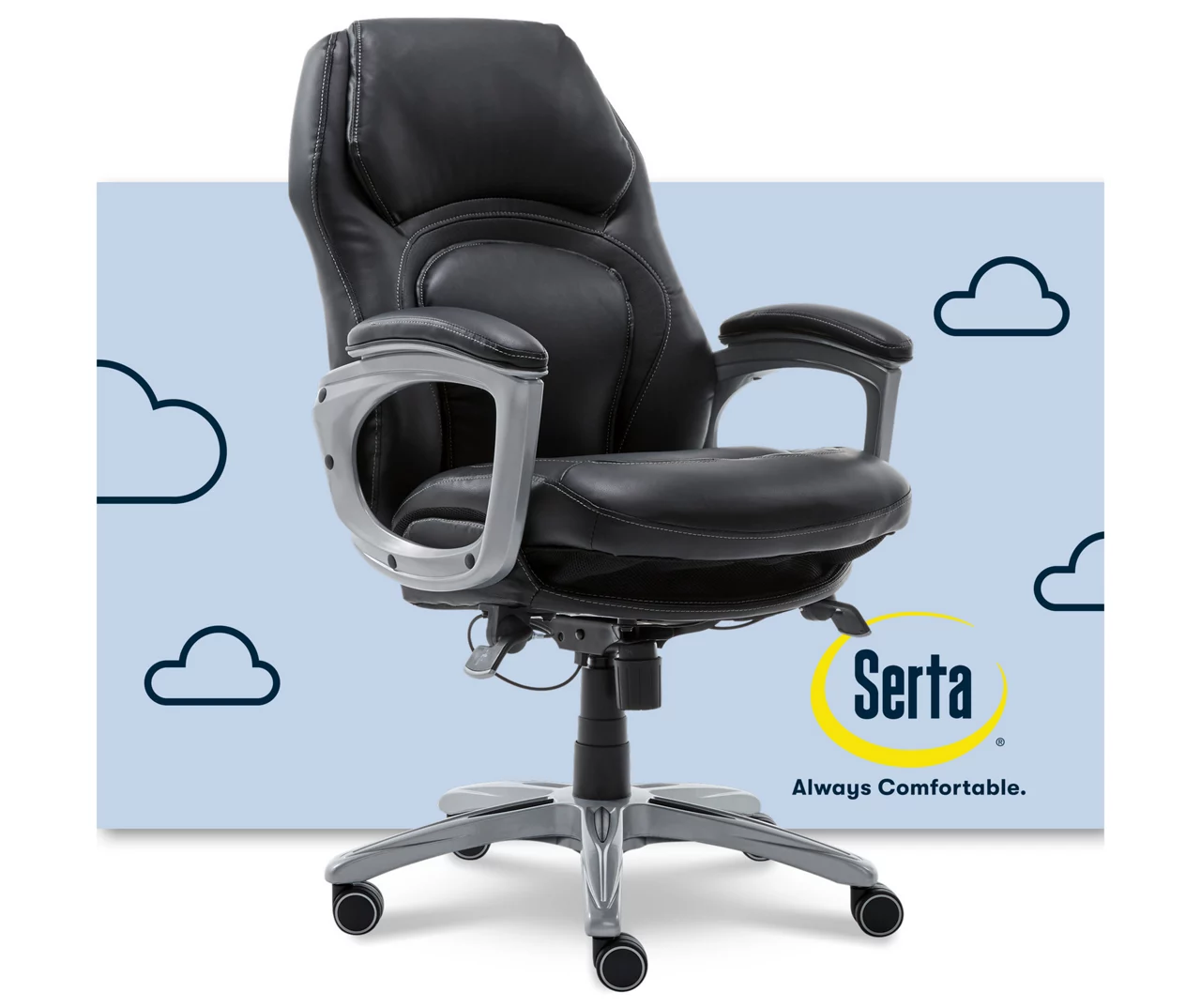 Delvin Black Bonded Leather Office Chair 7 Delvin Black Bonded Leather Office Chair - Image 5