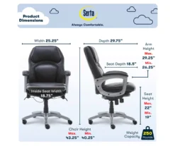 Delvin Black Bonded Leather Office Chair 15 Delvin Black Bonded Leather Office Chair -Furniture Specialty Shop 810590317 6