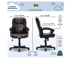 Mitchell Roasted Chestnut Vegan Leather Office Chair -Furniture Specialty Shop 810590318 6