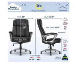 Serta Fairbanks Big & Tall Office Chair -Furniture Specialty Shop 810590319 6