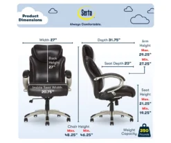 Dayton Dark Brown Big & Tall Bonded Leather Office Chair -Furniture Specialty Shop 810590372 6