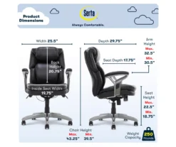 Anniston Black Bonded Leather Office Chair -Furniture Specialty Shop 810590373 6