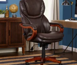 Conway Dark Brown Big & Tall Bonded Leather Office Chair -Furniture Specialty Shop 810590381 2