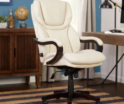 Conway Ivory Big & Tall Bonded Leather Office Chair -Furniture Specialty Shop 810590382 2
