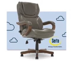 Conway Gray Big & Tall Bonded Leather Office Chair -Furniture Specialty Shop 810590383 1