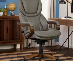 Conway Gray Big & Tall Bonded Leather Office Chair -Furniture Specialty Shop 810590383 2