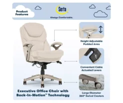 Serta Claremont Bonded Leather Office Chair -Furniture Specialty Shop 810590394 7 1