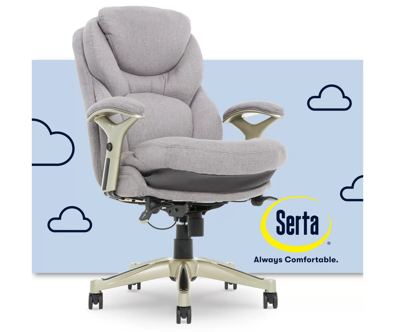 Serta Claremont Fabric Office Chair 8 Serta Claremont Fabric Office Chair - Image 6