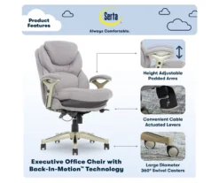 Claremont Light Gray Fabric Office Chair 21 Claremont Light Gray Fabric Office Chair -Furniture Specialty Shop 810590395 7 1