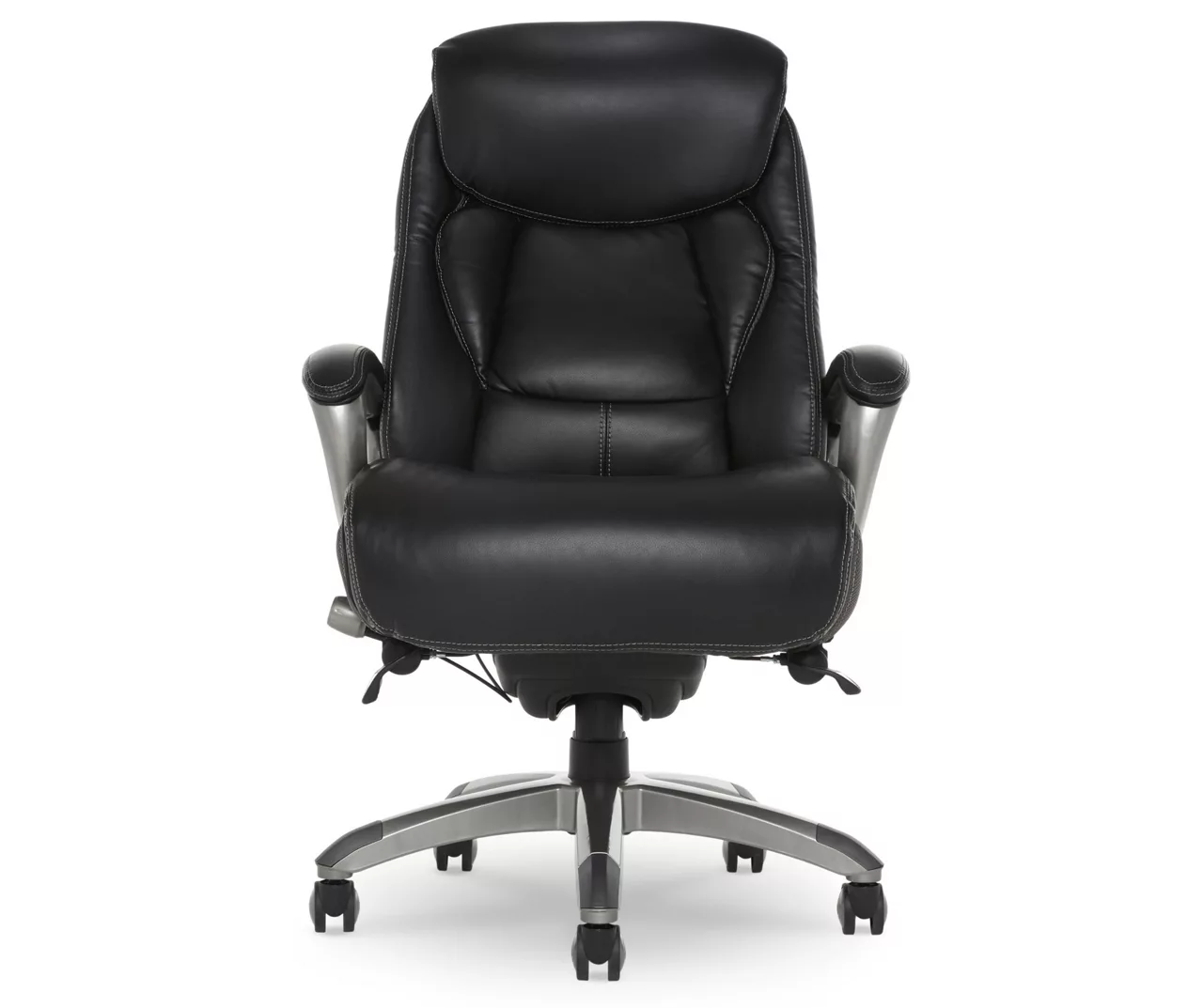Lautner Gray Executive Bonded Leather Office Chair 3 Lautner Gray Executive Bonded Leather Office Chair
