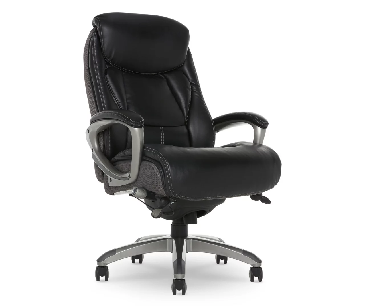 Lautner Gray Executive Bonded Leather Office Chair 4 Lautner Gray Executive Bonded Leather Office Chair - Image 2