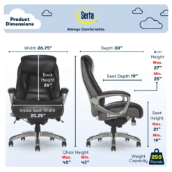 Serta Lautner Executive Bonded Leather Office Chair -Furniture Specialty Shop 810590397 61