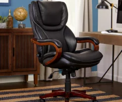 Conway Black Big & Tall Bonded Leather Office Chair -Furniture Specialty Shop 810590408 2