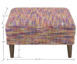Darien Mardi Gras Ottoman -Furniture Specialty Shop 810590531 3 1