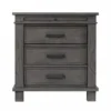Topeka Warm Gray 3-Drawer Nightstand With USB Charging -Furniture Specialty Shop 810591526 3