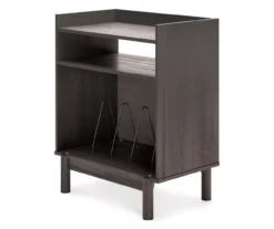 Brymont Dark Gray Turntable Accent Console -Furniture Specialty Shop 810591773 1